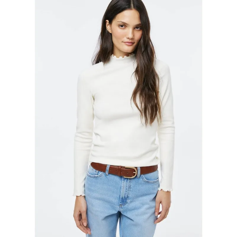 Blusa Feminina Manga Longa Com Elastano - Creme XG