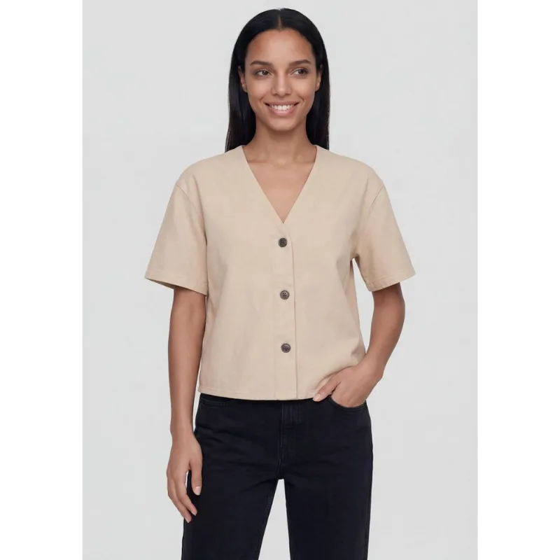 Blusa Feminina Em Tecido Plano - Creme M