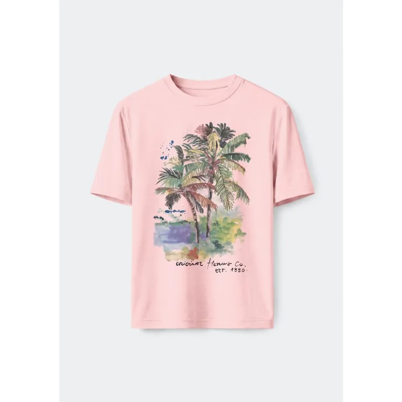 Camiseta Feminina Manga Curta Malha De Algodão - Rosa P