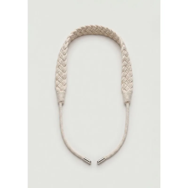 Cinto Feminino Trançado De Amarração - Off white G