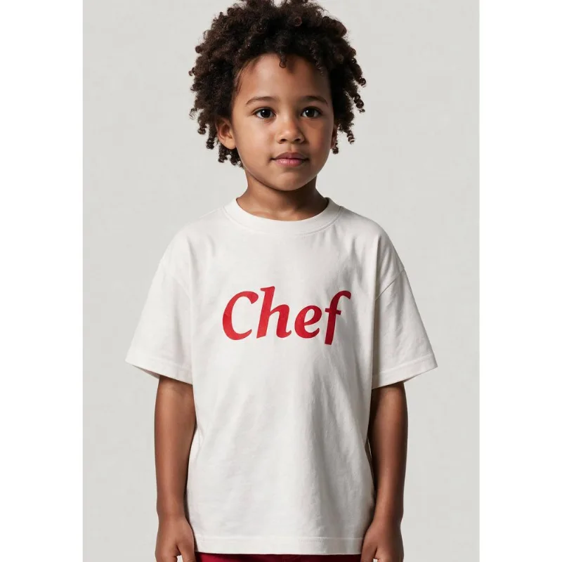 Camiseta Infantil Unissex Chef Hering Kids + Renata Vanzetto - Off white 006