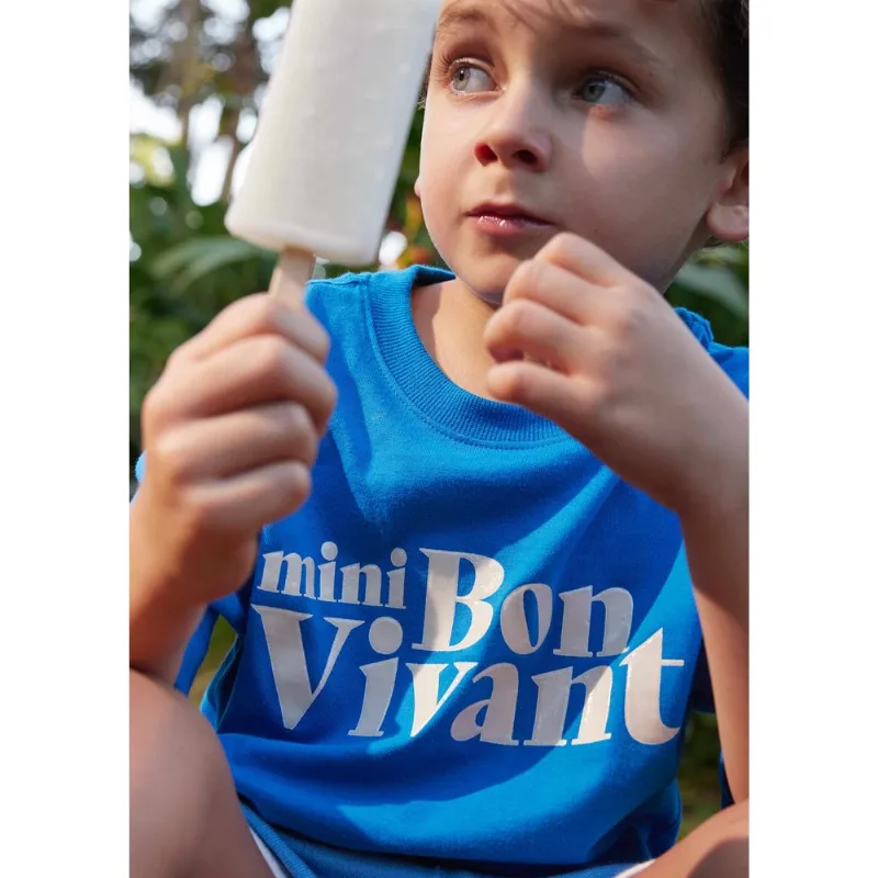 Camiseta Infantil Unissex Super Cotton Com Estampa Hering Kids + Renata Vanzetto - Azul 010