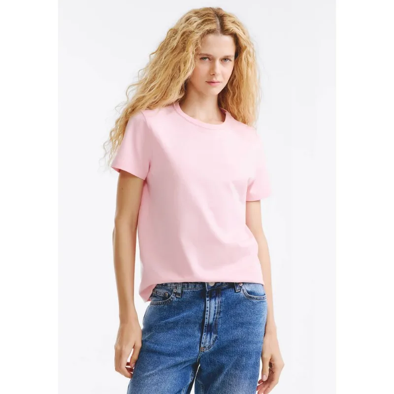 Camiseta Brasil Feminina Manga Curta - Rosa P