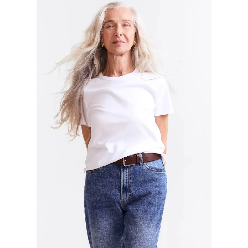 Camiseta Brasil Feminina Manga Curta - Branco XG