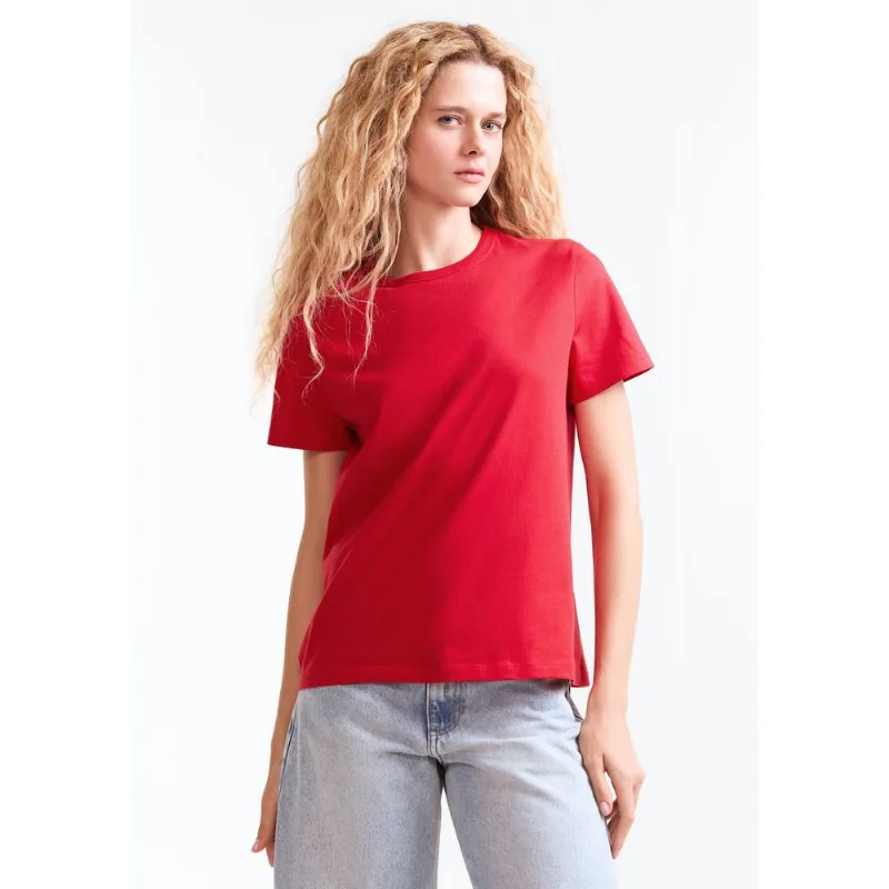 Camiseta Brasil Feminina Manga Curta - Vermelho P