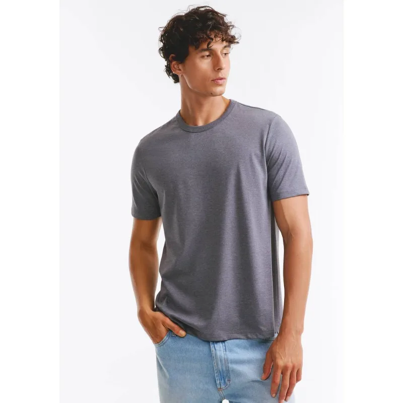 Camiseta Brasil Masculina Manga Curta - Cinza P