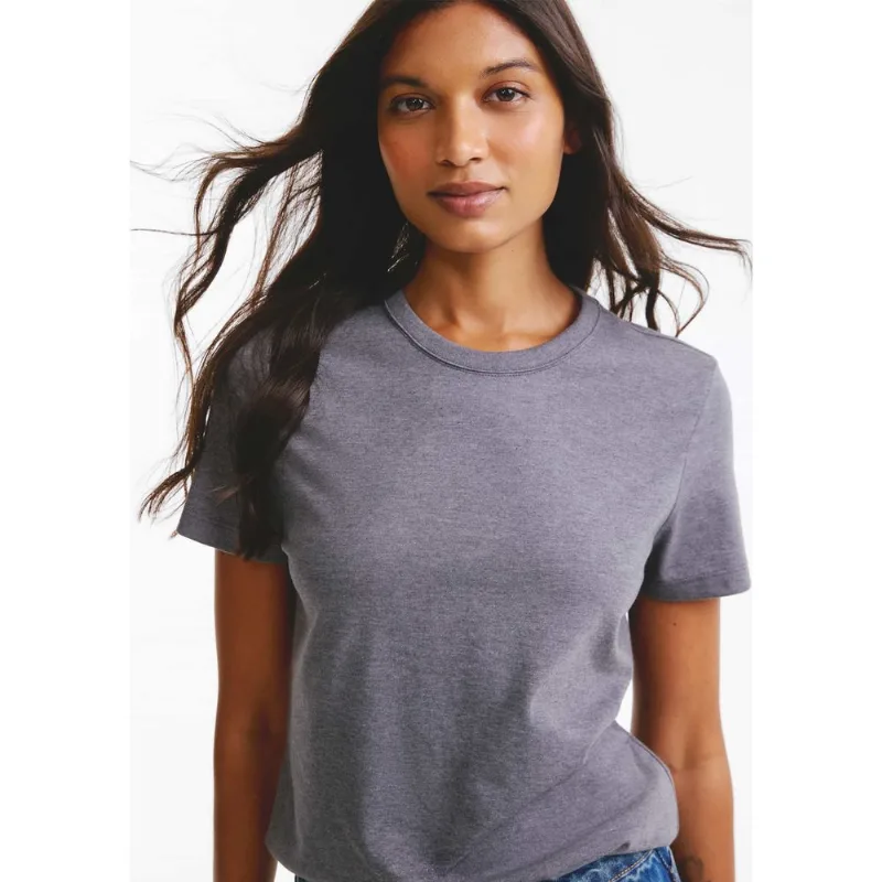 Camiseta Brasil Feminina Manga Curta - Cinza G