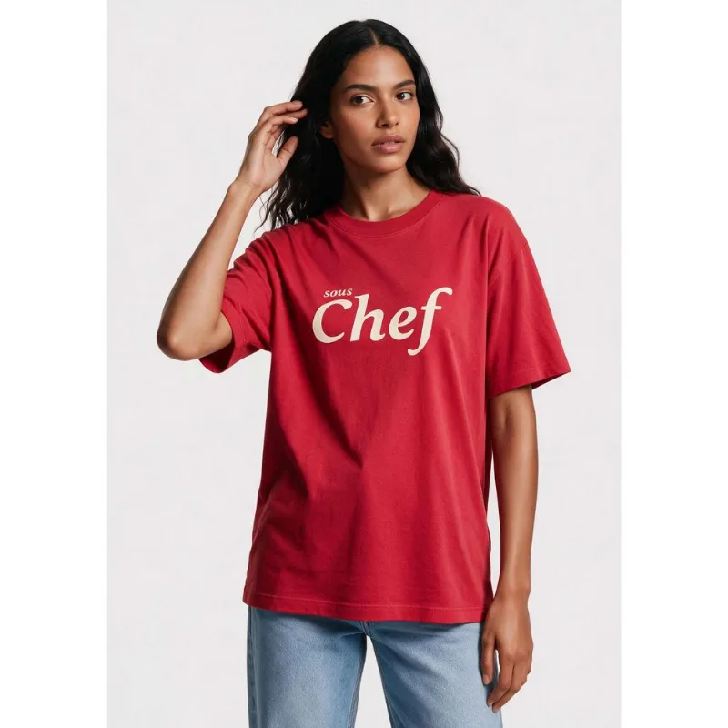 Camiseta Unissex Chef Hering Kids + Renata Vanzetto - Vermelho G