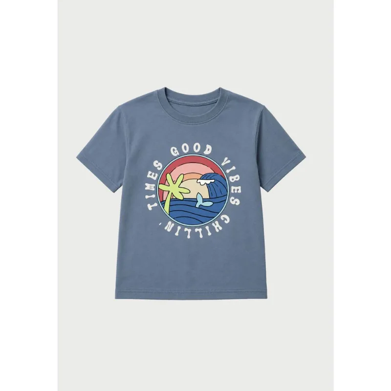 Camiseta Infantil Menino Toddler Com Estampa - Azul 003