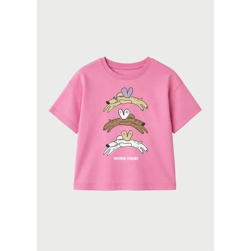 Blusa Infantil Menina Toddler Com Estampa - Rosa 004
