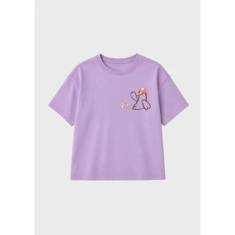Blusa Infantil Menina Toddler Com Estampa - Lilás 004