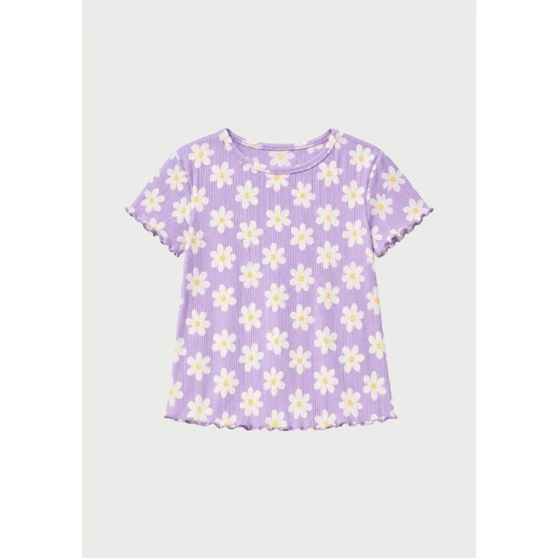 Blusa Infantil Menina Toddler Estampada - Lilás 004