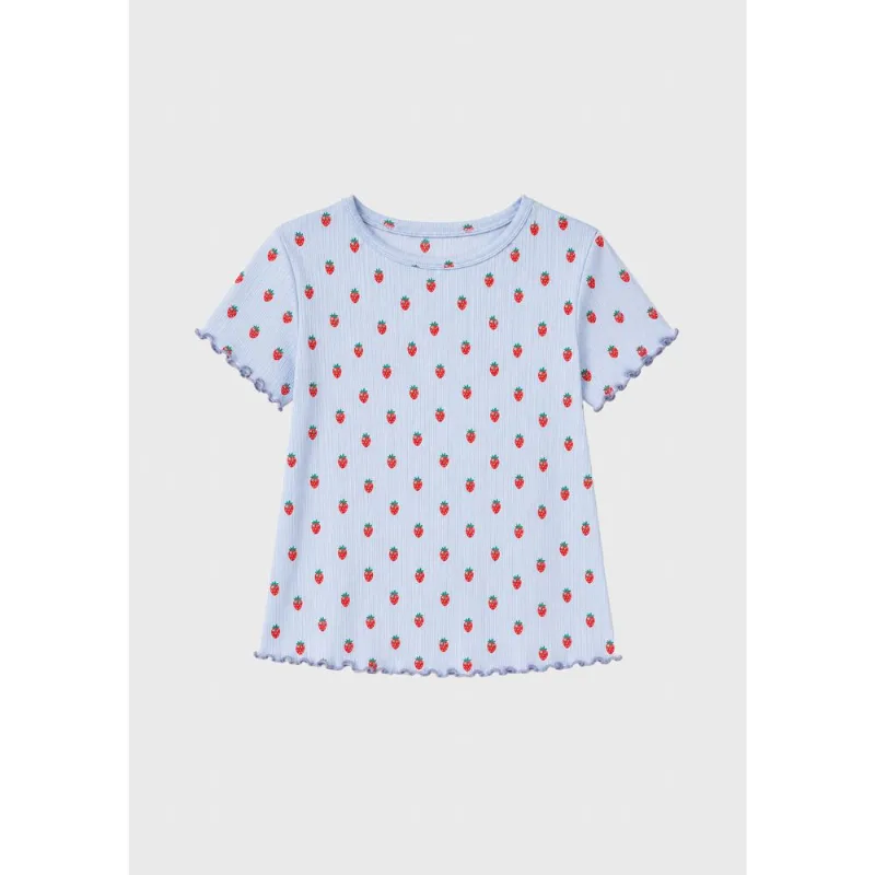 Blusa Infantil Menina Toddler Estampada - Azul 004