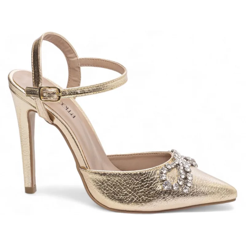 Sapato Scarpin Salto Alto Stiletto Bico Fino Feminino 12 cm Metalizado Prata Torricella