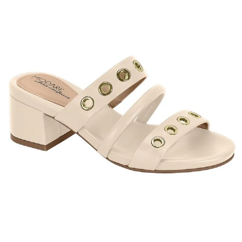 Tamanco Modare Salto Bloco Ref 7187.110.26262 Creme 34