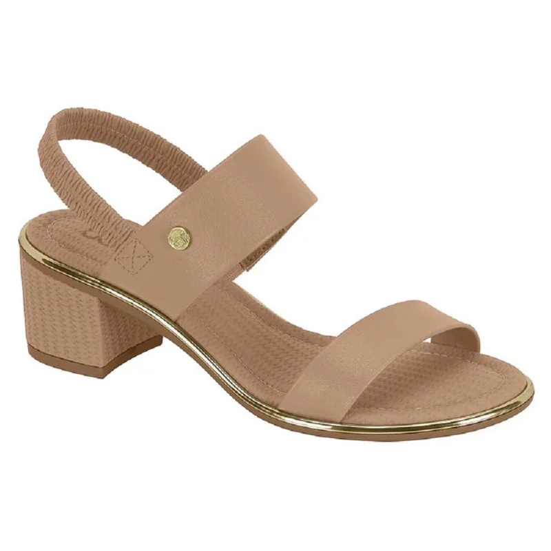 Sandalia Beira Rio Salto Bloco Ref 8379.221.30023 Nude 38
