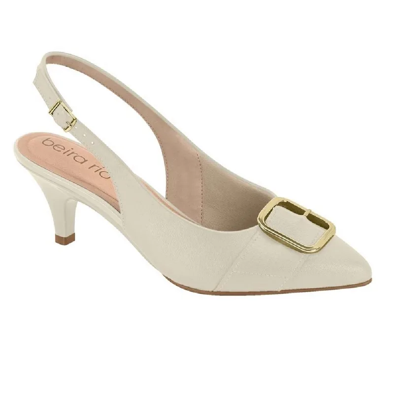 Sapato Beira Rio Scarpin Ref 4076.1319.9569 Branco Off 38