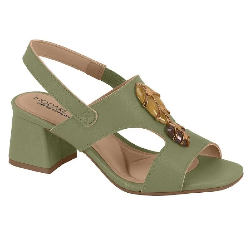 Sandalia Modare Salto Grosso Ref 7172.127.21736 Verde 34