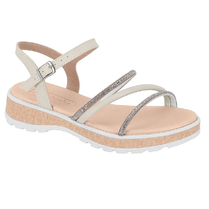 Sandalia Molekinha Casual Ref 2361.205.30344 Branco Off 33