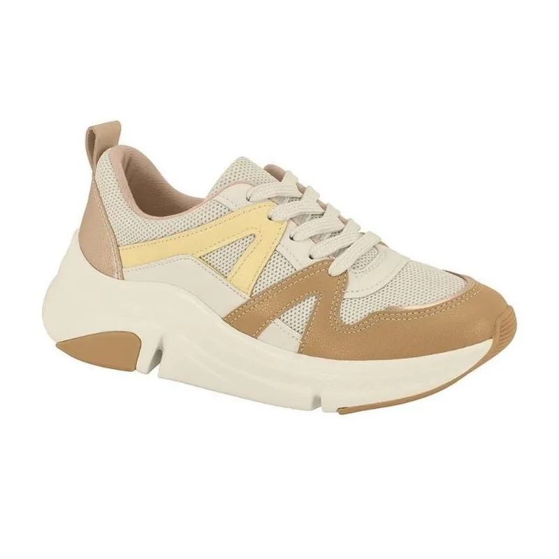 Tenis Modare Casual Ref 7401.102.30408 Branco Off/tan/dourado/manteiga 036