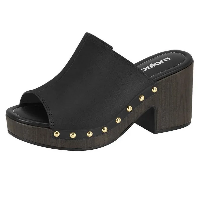 Tamanco Moleca Meia Pata Ref 5549.107.9569 Preto/dourado 35