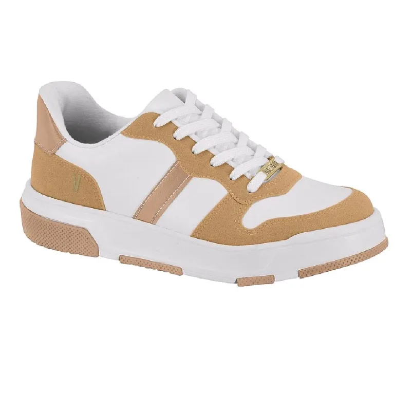 Tenis Vizzano Casual Camurca Ref 1455.104.26641 Branco/tan/bege 38