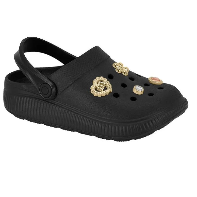 Sandalia Babuche Molekinha Boton Ref 2591.103.30598 Preto 25/26