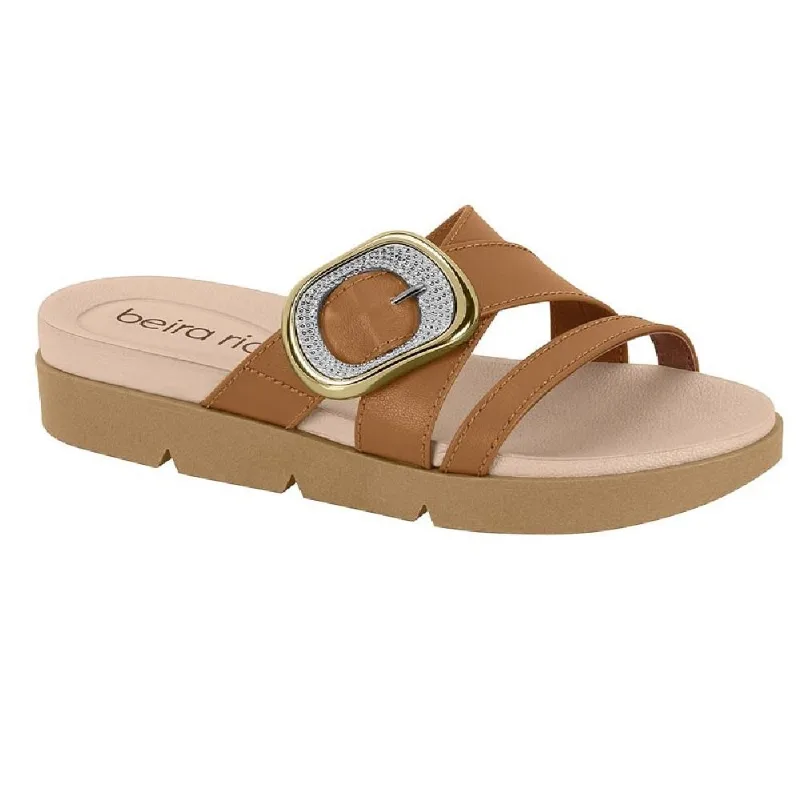 Sandalia Beira Rio Flatform Ref 8387.546.9569 Caramelo 34