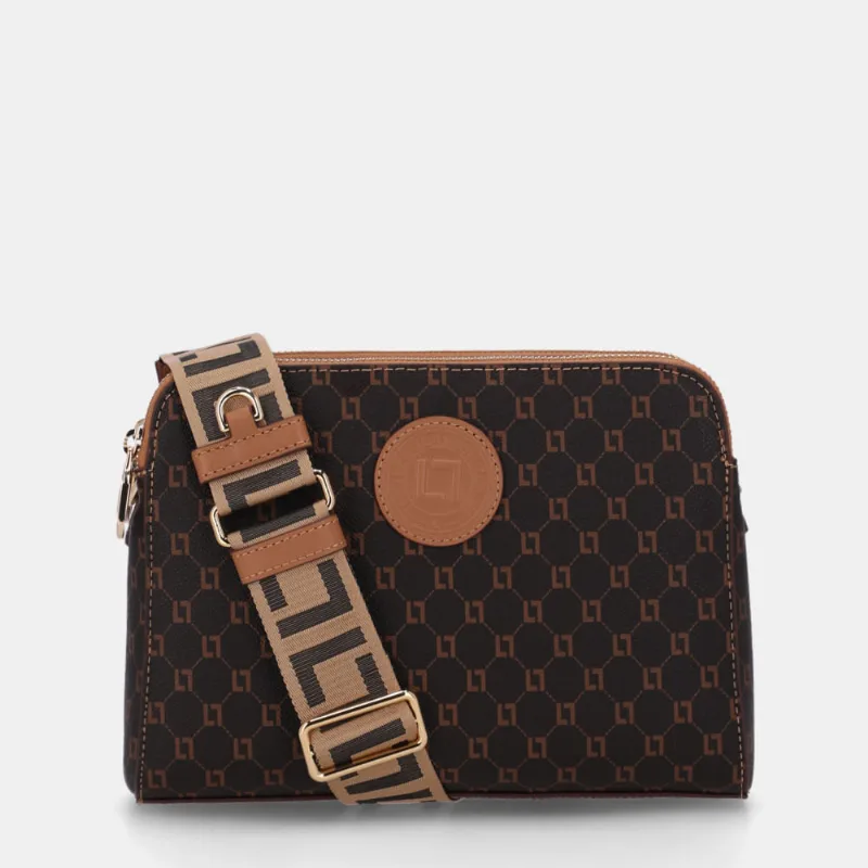 Bolsa Bella Tiracolo Média Monograma Ll Mocca - 10006111 UN