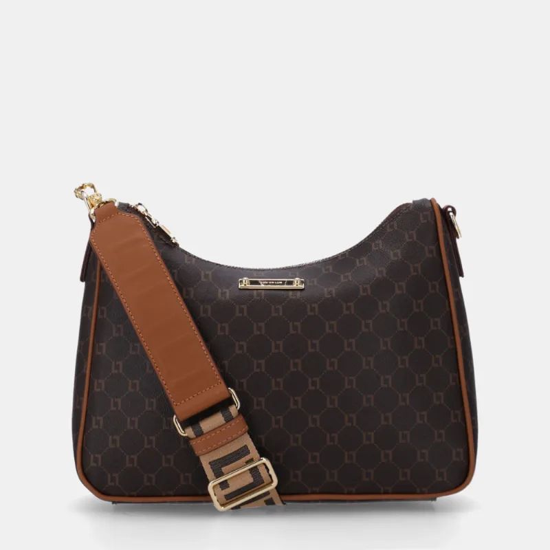 Bolsa Tiracolo Média Monograma Ll Mocca -10001063 UN