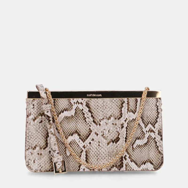 Bolsa Clutch Pequena Snake Panna - 2000478 UN