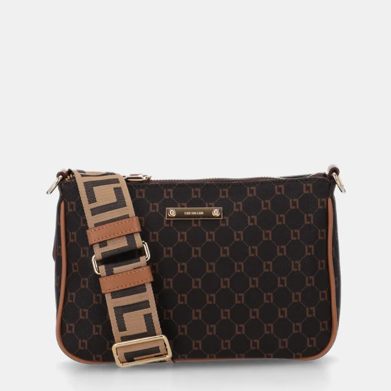 Bolsa Tiracolo Média Monograma Ll Mocca - 10006418 UN
