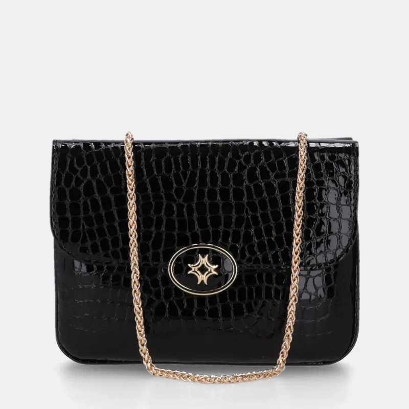 Bolsa Satchel Pequena Alligator Preto - 2000887 UN