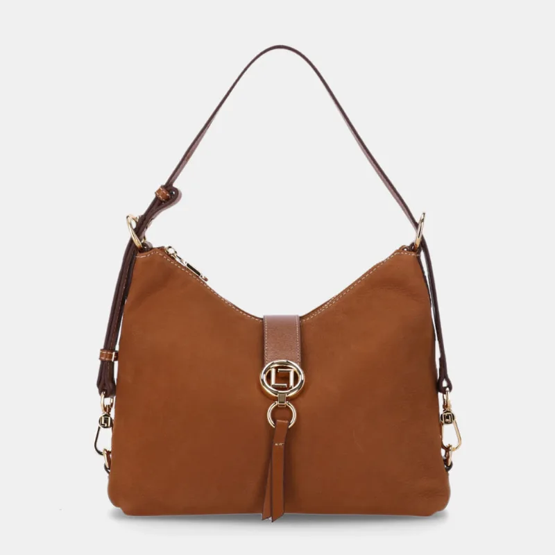 Bolsa Tiracolo Média Bison Caramelo - 2000856 UN
