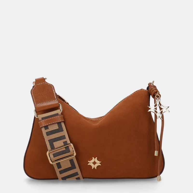 Bolsa Tiracolo Média Bison Caramelo - 2000943 UN