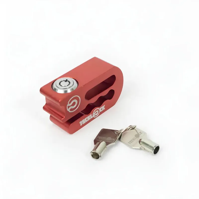 Cadeado Trava De Disco Para Motos Universal Tecklock Cor Ver