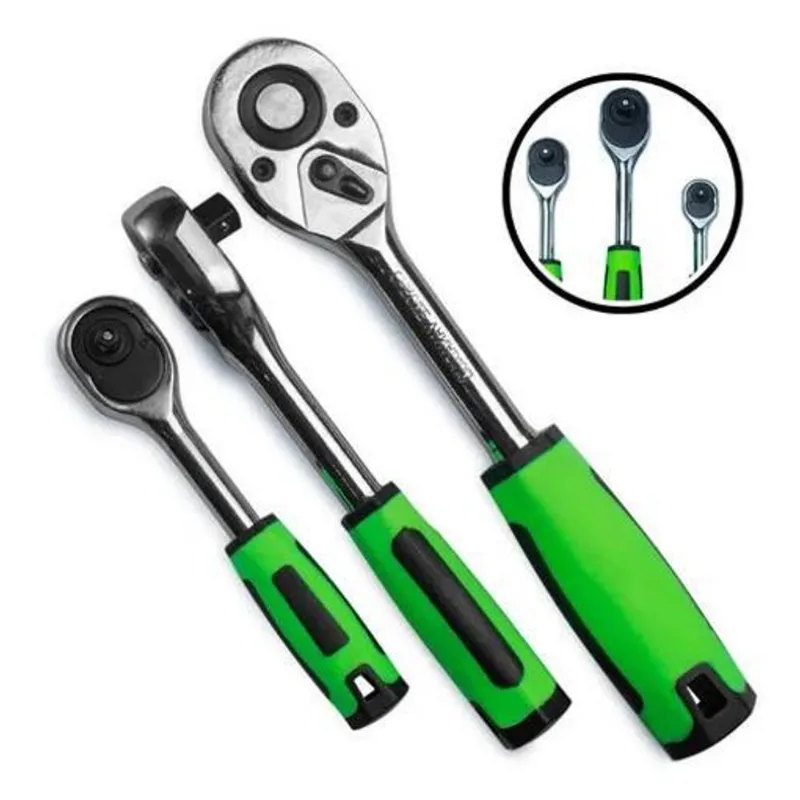 5x Kit 3 Jogo Chave Catraca Idea Id-4776h Combinada Cromado