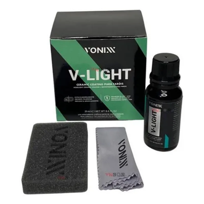 V-light Kit Vitrificador Para Faróis 20ml Vonix Revestimento