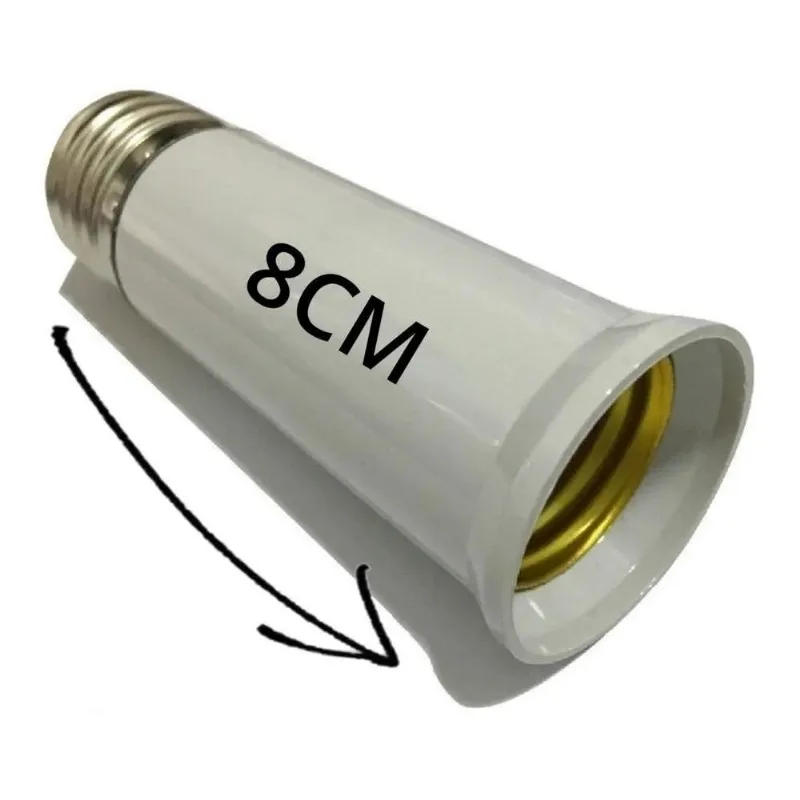 5x Prolongador Extensor Adaptador Soquete Lâmpada E27 - 80mm