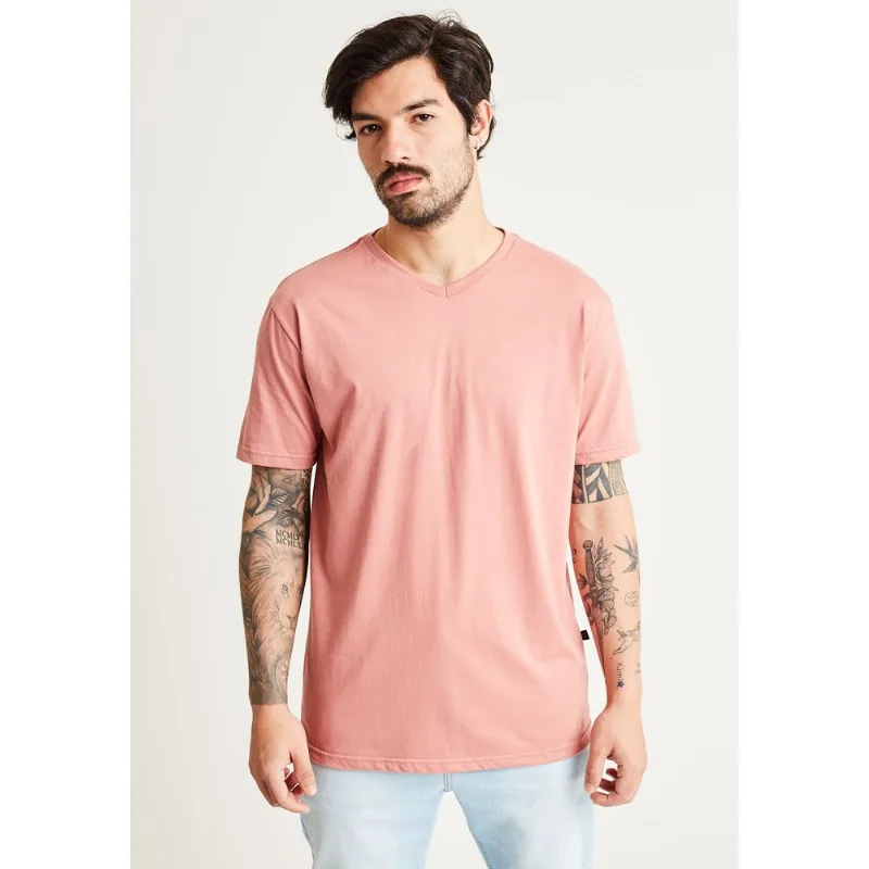 Camiseta básica manga curta Rosa GG