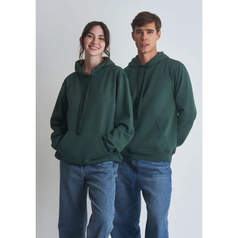 Moletom algodão masculina c/ capuz canguru verde Verde P - GANG