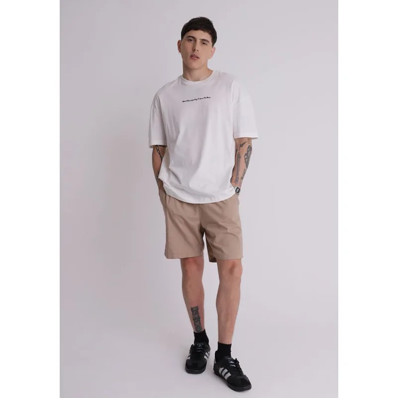 Bermuda sarja masculina com elástico natural Natural 38