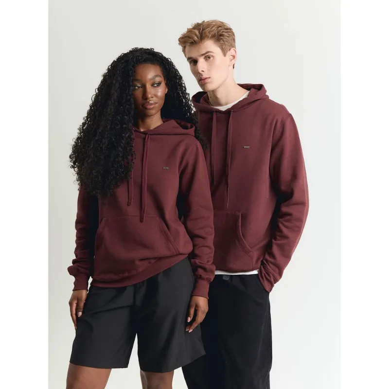 Moletom canguru masculina c/ capuz básico bordô Vermelho G
