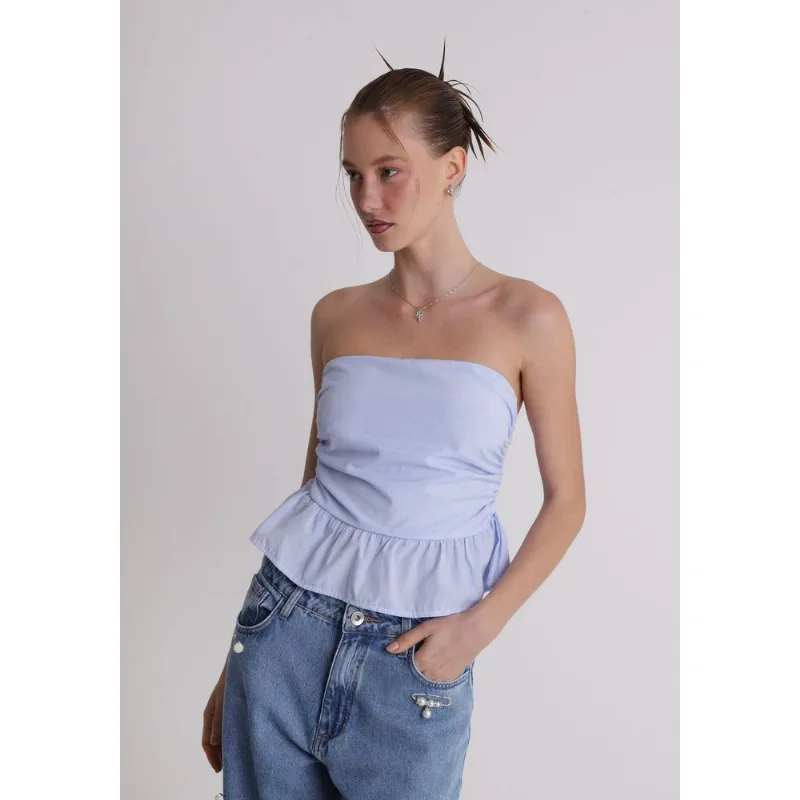 Blusa feminino peplum fashion Branco Branco M