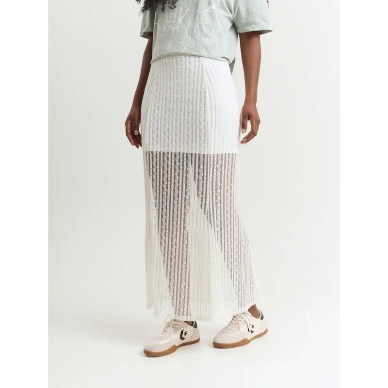 Saia renda feminino midi off white Off white GG