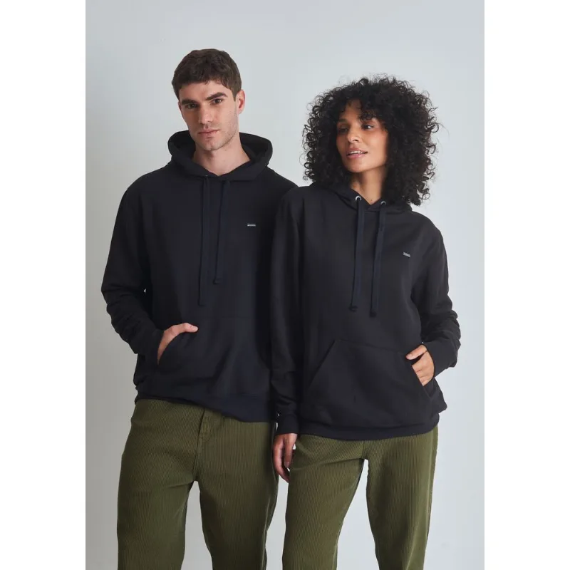 Moletom básico unisex canguru c/ capuz preto Preto GG