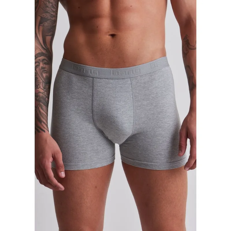 Kit cueca boxer branca e mescla claro Branco G