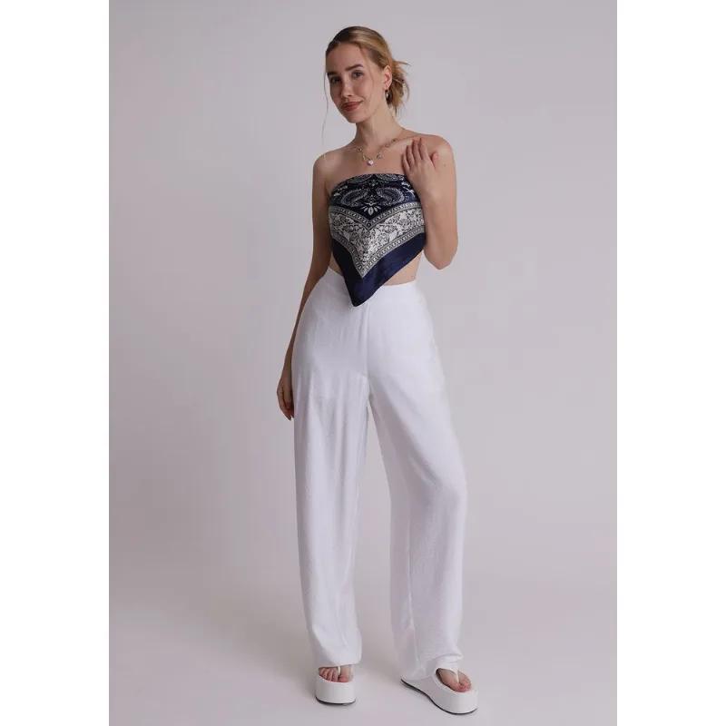 Calça poliamida feminino reta off white Off white GG