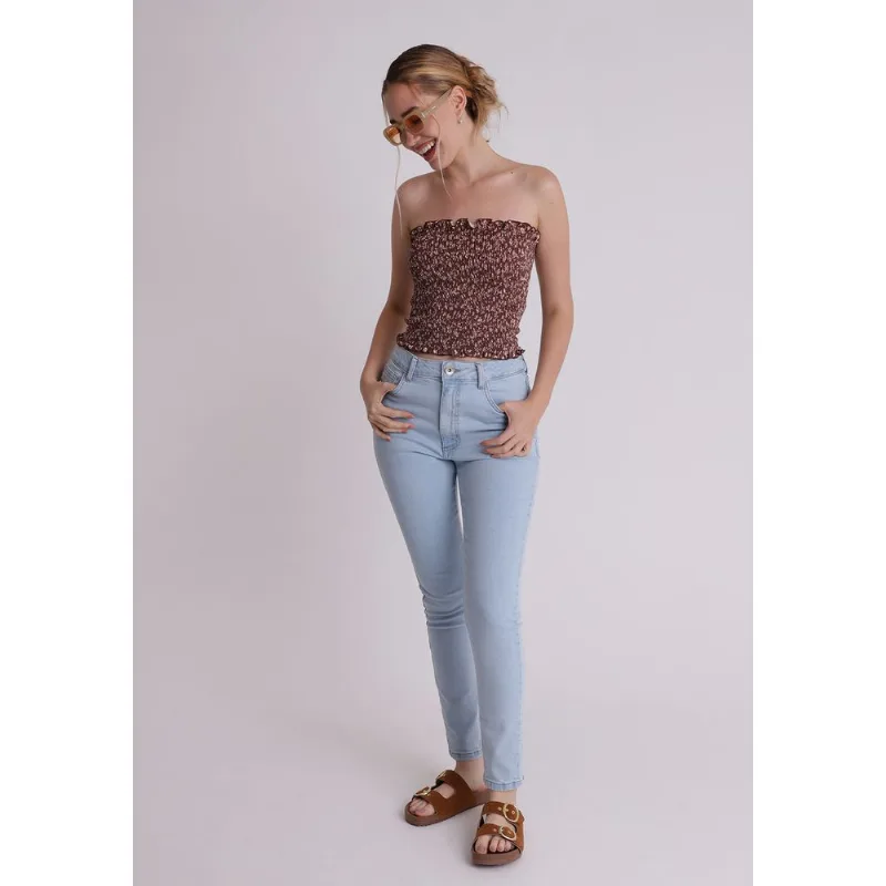 Calça jeans feminino skinny azul Azul 32