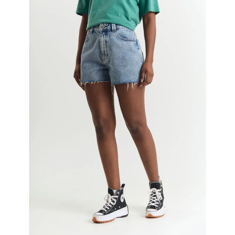 Short jeans feminino curto azul Azul 40